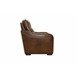 Pemberly Row Power Recliner with Storage in Lexington Cocoa with Solid Frame
