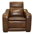 Pemberly Row Power Recliner with Storage in Lexington Cocoa with Solid Frame