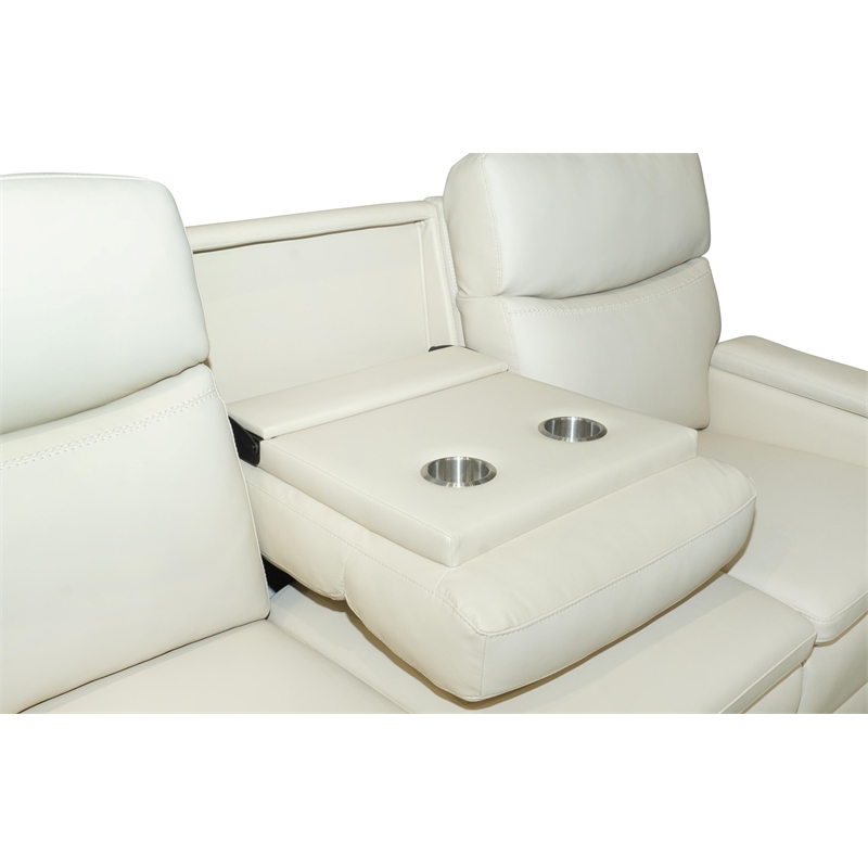Pemberly Row Upholstered Sofa Recliner with Cushions in Kobi Almond