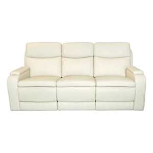Pemberly Row Upholstered Sofa Recliner with Cushions in Kobi Almond