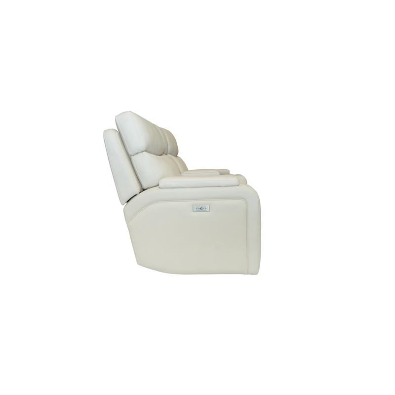 Pemberly Row Console Loveseat Recliner with 2 Cupholders in Kobi Almond
