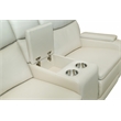 Pemberly Row Console Loveseat Recliner with 2 Cupholders in Kobi Almond