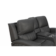 Pemberly Row Zero Gravity Power Reclining Loveseat in Dark Gray