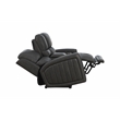 Pemberly Row Zero Gravity Power Reclining Loveseat in Dark Gray