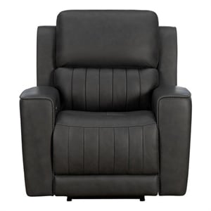 Pemberly Row Premium Zero Gravity Power Recliner in Dark Gray