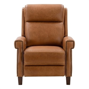 Pemberly Row Power Recliner with Head Rest and Lumbar in Chaps Saddle