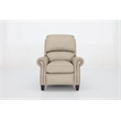 Pemberly Row Premium Push Thru The Arms Recliner in Cashmere Stone