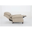 Pemberly Row Premium Push Thru The Arms Recliner in Cashmere Stone
