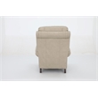 Pemberly Row Premium Push Thru The Arms Recliner in Cashmere Stone
