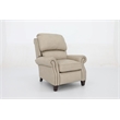 Pemberly Row Premium Push Thru The Arms Recliner in Cashmere Stone