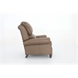 Pemberly Row Premium Push Thru The Arms Recliner in Cashmere Taupe