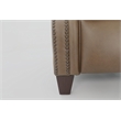 Pemberly Row Premium Push Thru The Arms Recliner in Cashmere Taupe