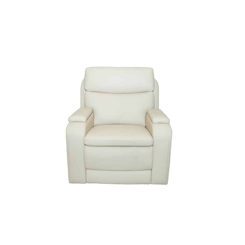 Pemberly Row Premium Power Recliner with Head Rest in Kobi Almond