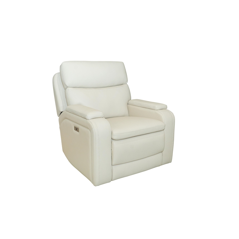 Pemberly Row Premium Power Recliner with Head Rest in Kobi Almond
