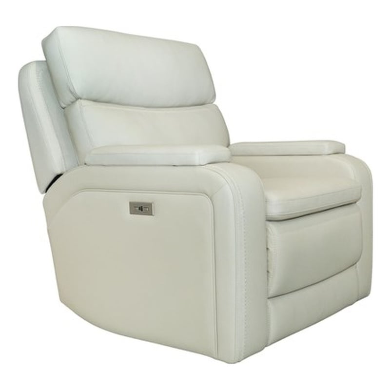 Pemberly Row Premium Power Recliner with Head Rest in Kobi Almond
