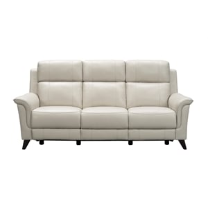 Pemberly Row Power Reclining Upholstered Sofa in Laurel Cream