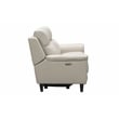 Pemberly Row Power Reclining Loveseat with Head Rests in Laurel Cream