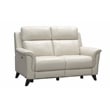 Pemberly Row Power Reclining Loveseat with Head Rests in Laurel Cream