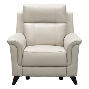 Pemberly Row Power Recliner with Power Head Rest in Laurel Cream