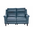 Pemberly Row Power Reclining Loveseat with Power Head Rest in Masen Blue Gray