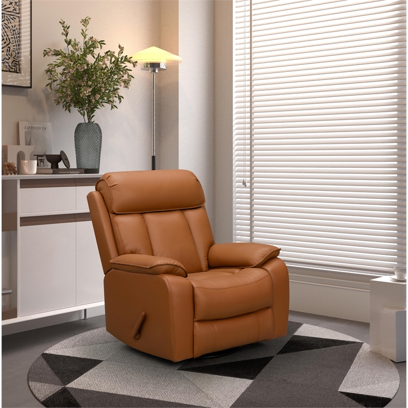 Pemberly Row Swivel Glider Recliner with Storage in Caleigh Sand