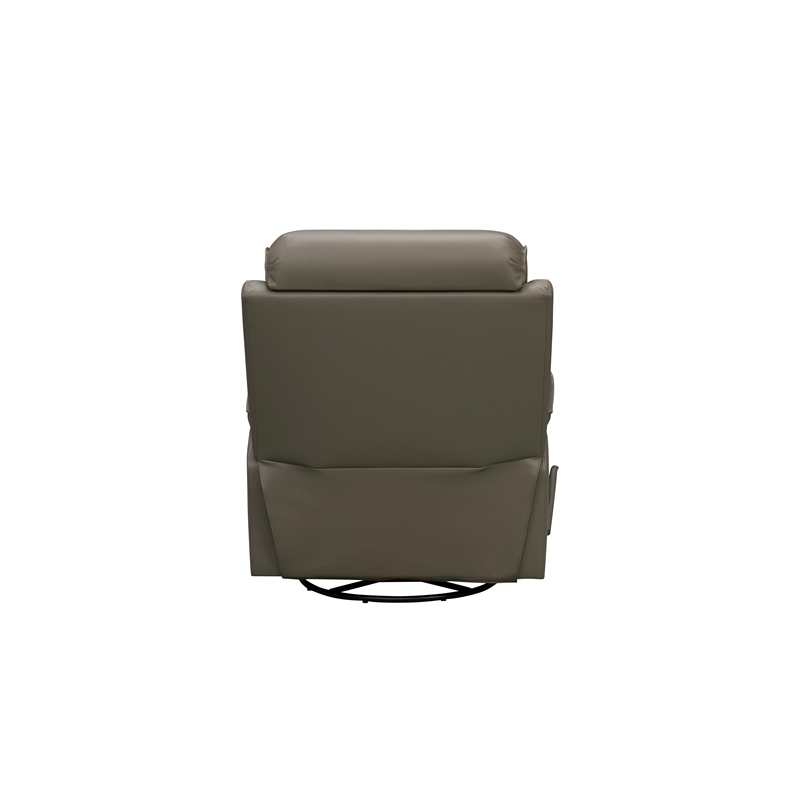 Pemberly Row Premium Swivel Glider Recliner in Lynn Smokey Gray