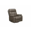 Pemberly Row Premium Swivel Glider Recliner in Lynn Smokey Gray