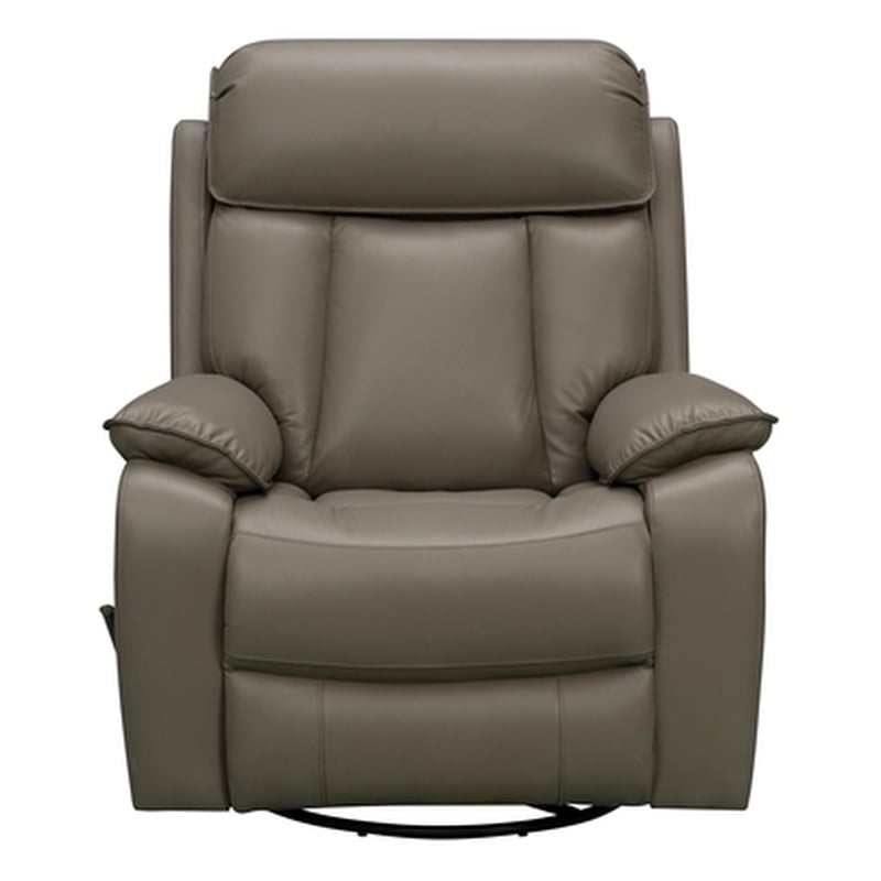 Pemberly Row Premium Swivel Glider Recliner in Lynn Smokey Gray