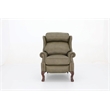 Pemberly Row Premium Push Thru The Arms Recliner in Oasis Olive