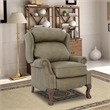 Pemberly Row Premium Push Thru The Arms Recliner in Oasis Olive