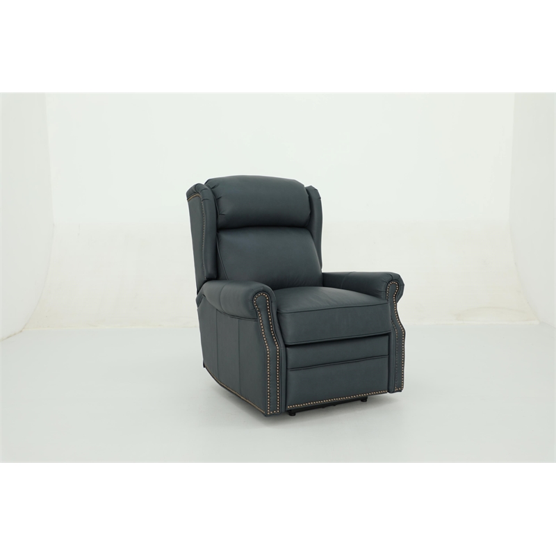 Pemberly Row Power Recliner with Head Rest and Lumbar in Santa Fe Ocean