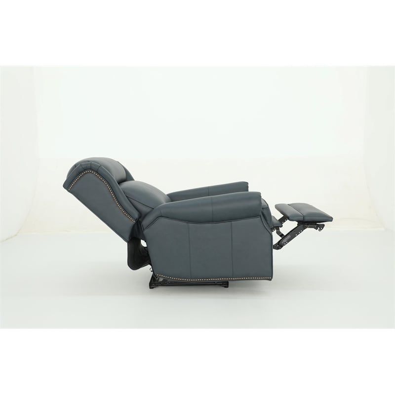 Pemberly Row Power Recliner with Head Rest and Lumbar in Santa Fe Ocean