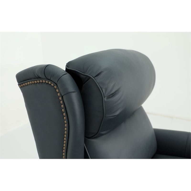 Pemberly Row Power Recliner with Head Rest and Lumbar in Santa Fe Ocean