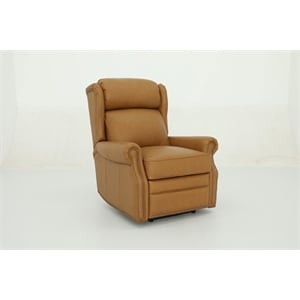 Pemberly Row Power Recliner with Head Rest and Lumbar in Santa Fe Brandy