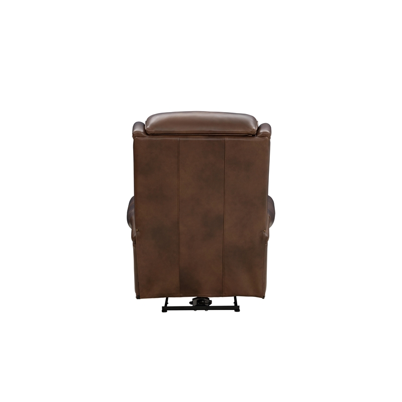 Pemberly Row Power Recliner with Head Rest and Lumbar in Worthington Cognac