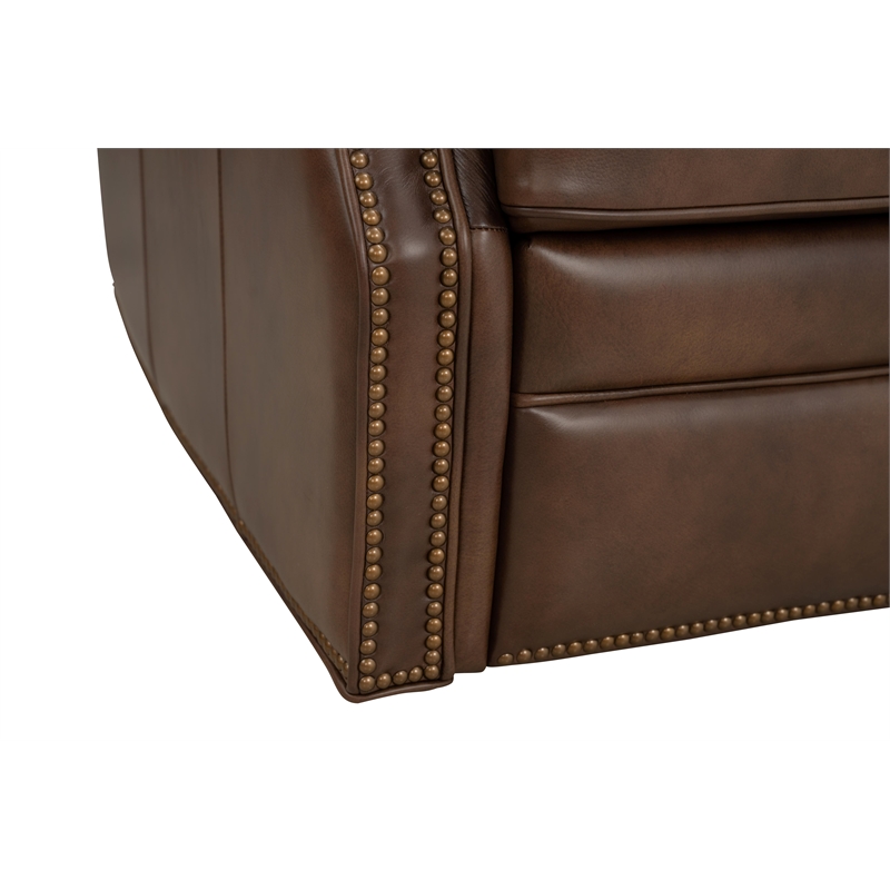 Pemberly Row Power Recliner with Head Rest and Lumbar in Worthington Cognac