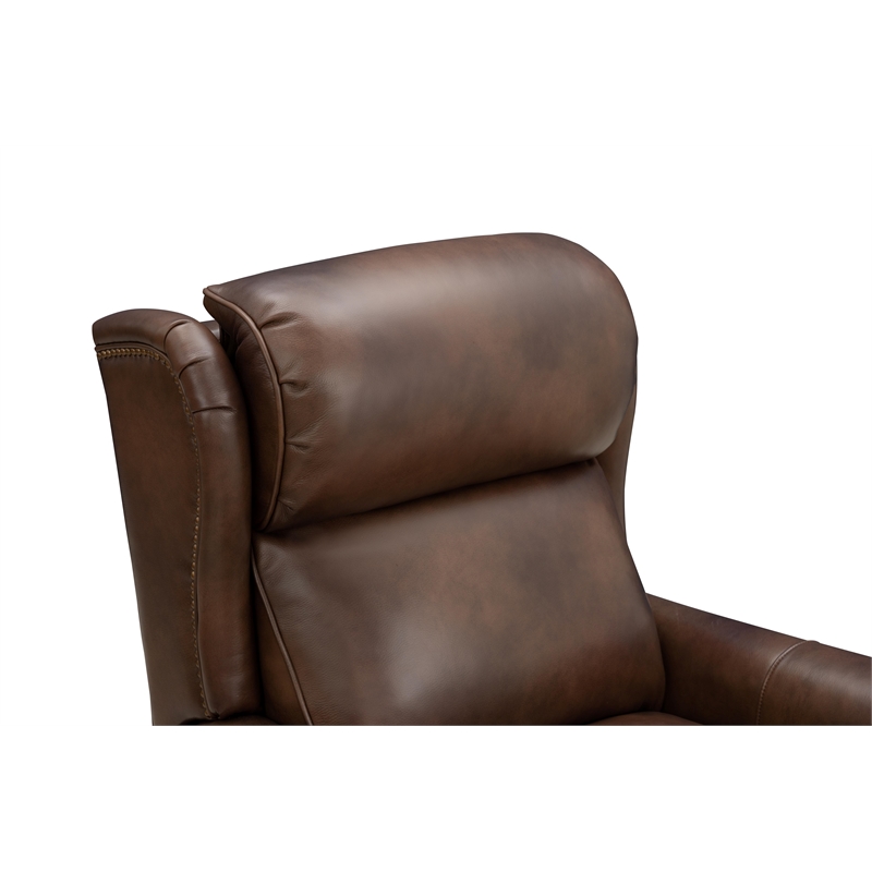 Pemberly Row Power Recliner with Head Rest and Lumbar in Worthington Cognac