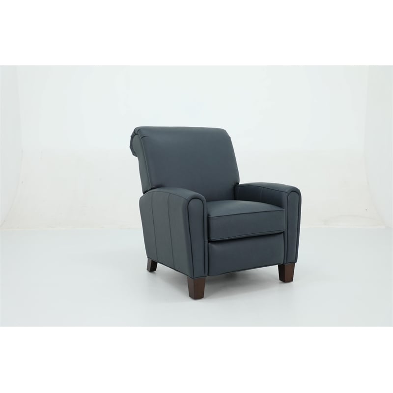 Pemberly Row Premium Push Thru The Arms Recliner in Santa Fe Ocean