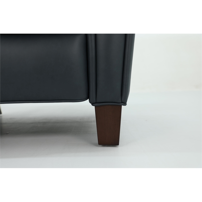 Pemberly Row Premium Push Thru The Arms Recliner in Santa Fe Ocean