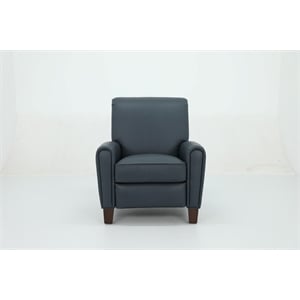 Pemberly Row Premium Push Thru The Arms Recliner in Santa Fe Ocean