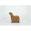 Pemberly Row Premium Push Thru The Arms Recliner in Santa Fe Brandy