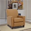 Pemberly Row Premium Push Thru The Arms Recliner in Santa Fe Brandy