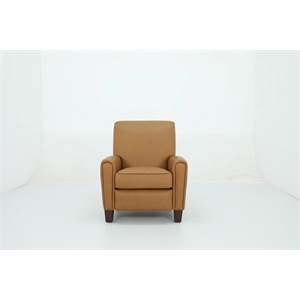 Pemberly Row Premium Push Thru The Arms Recliner in Santa Fe Brandy