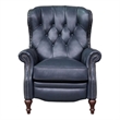 Pemberly Row Premium Push Thru The Arms Recliner in Shoreham Blue