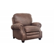 Pemberly Row Push Thru The Arms Recliner in Dark Sanded Bomber