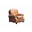 Pemberly Row Premium Push Thru The Arms Recliner in Chaps Saddle