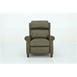 Pemberly Row Premium Push Thru The Arms Recliner in Oasis Olive