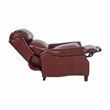 Pemberly Row Push Thru The Arms Recliner in Marisol Cabernet
