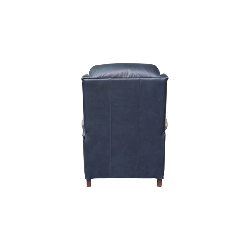 Pemberly Row Premium Push Thru The Arms Recliner in Shoreham Blue