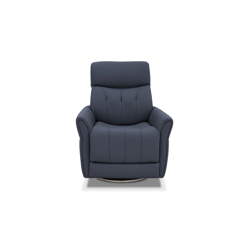 Pemberly Row Premium Power Swivel Recliner in Sorrento Ocean